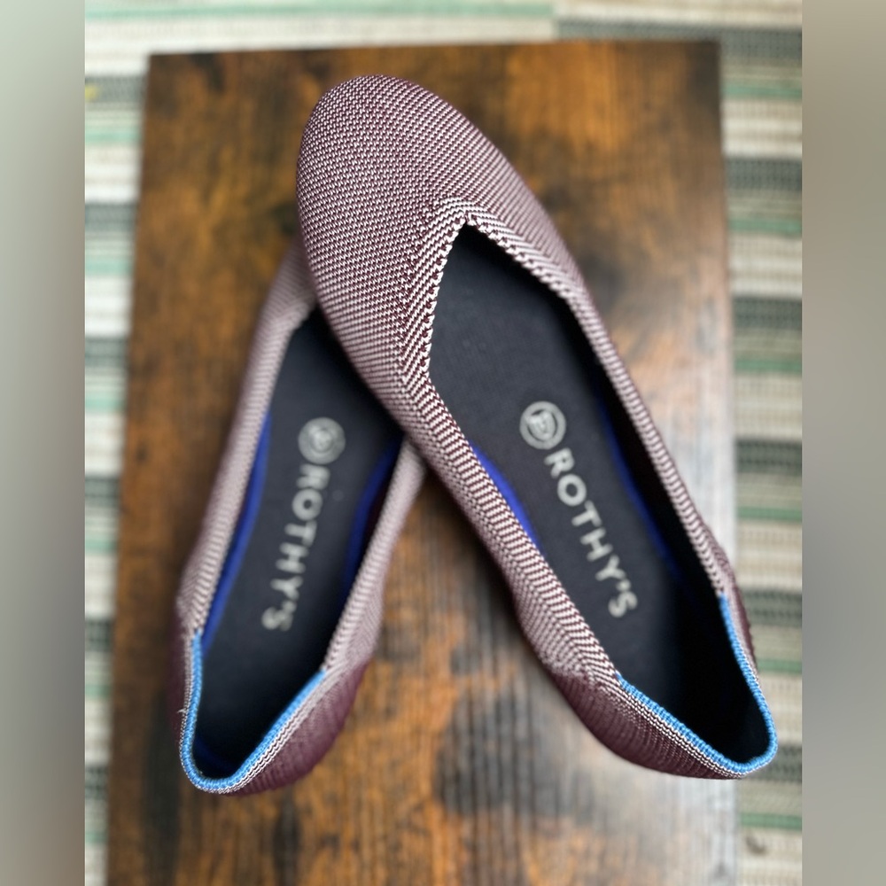 Rothy’s The Flat • “Retired” Plum Birdseye • Round‑Toe Ballet Flat • Women’s US 